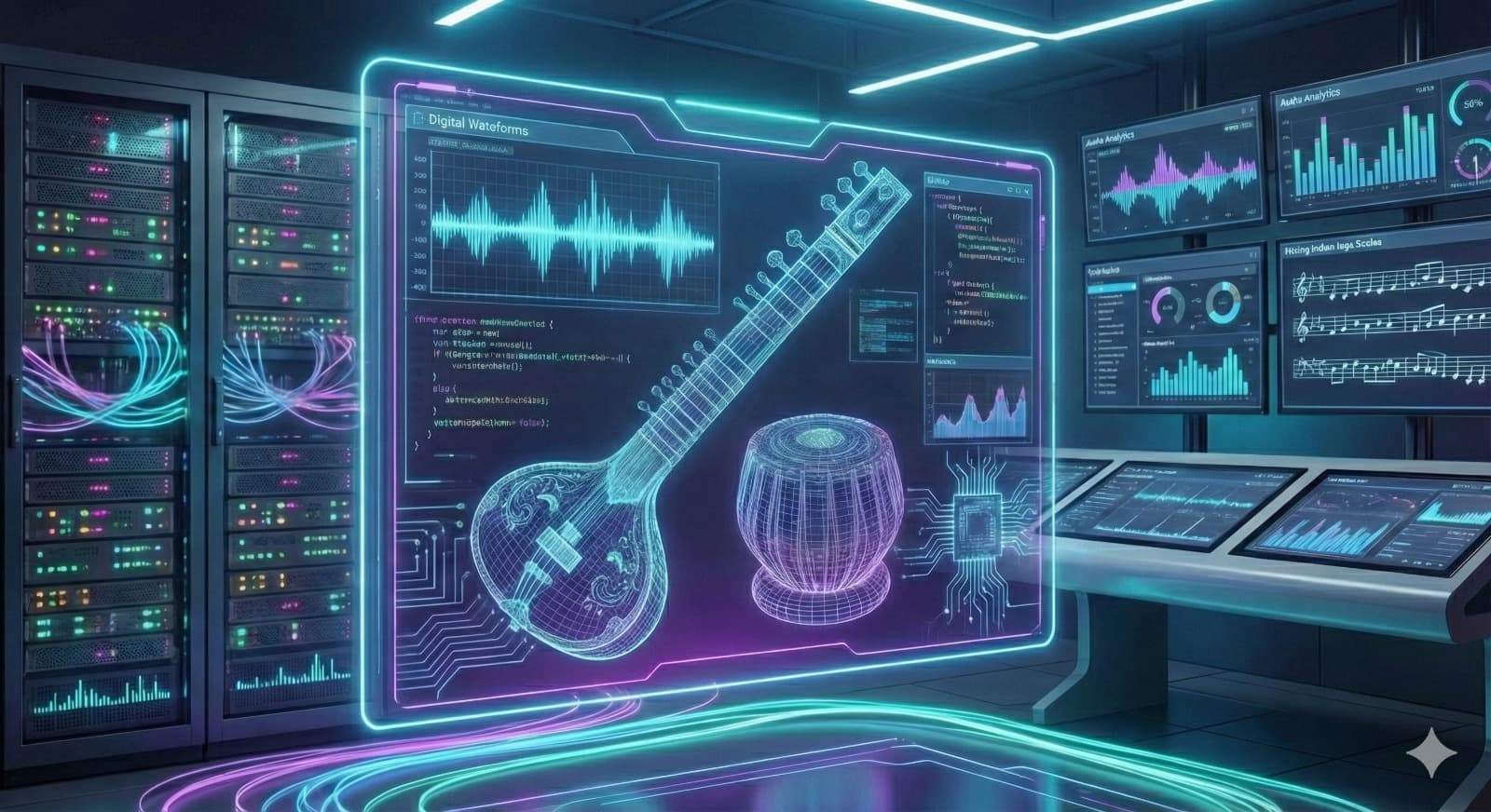 Indian classical instruments background